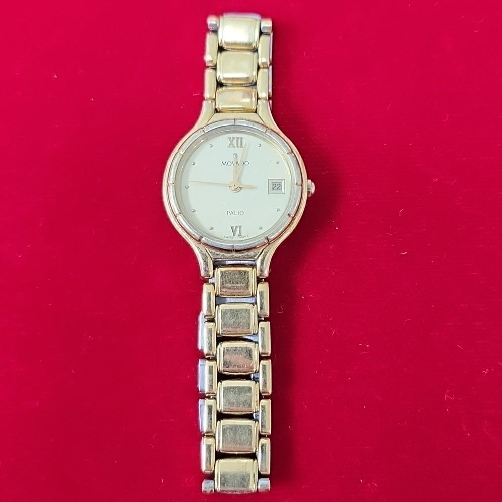 Authentic ladies Movado Vintage Palio Gold & stainless Quartz Wrist Watch